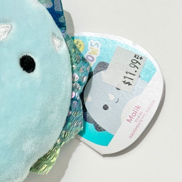 Squishmallows Malik the Dinosaur Plushie Clip, 3.5” New with Tags, Collectible - Picture 3 of 3